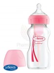 Dr. Brown’s Dojčenská Antikoliková fľaša Options+ Wide-Neck 270ml, ružová (WB91601)
