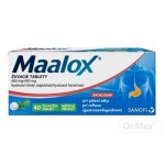 Maalox žuvacie tablety 1×40 ks, liek 